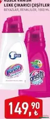 VANİSH KOSLA LEKE ÇIKARICI ÇEŞİTLERİ BEYAZLAR/RENKLİLER 1000 ML fiyat ve kampanya bilgisi
